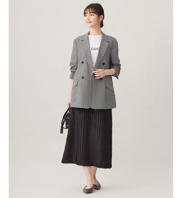 自由区「【セットアップ対応・洗える】フリンジジャガード スカート」|スカート|