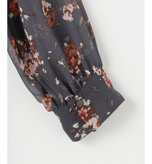 自由区「【洗える】オータムダリアプリント ワンピース」|ワンピース|