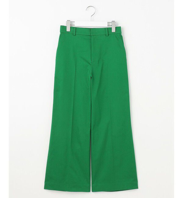 自由区「【UVカット・接触冷感・洗える】コットンサテンクロップド丈ワイドストレート パンツ」|その他|