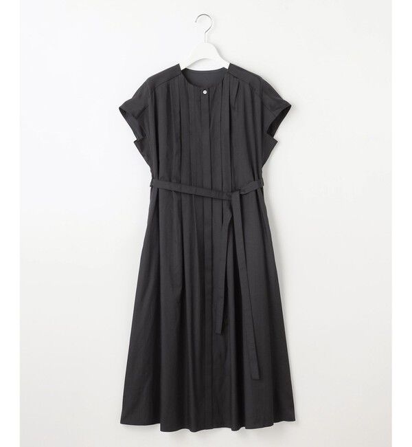 自由区「【洗える】シルキータック ワンピース」|ワンピース|ブラック