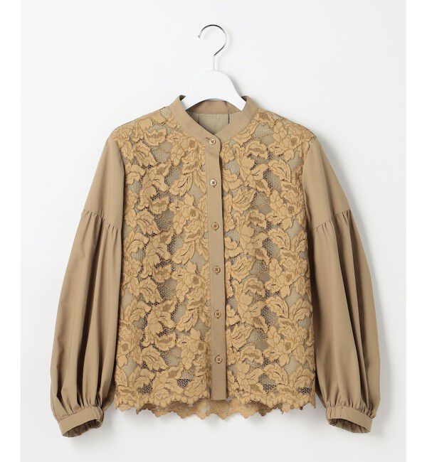 自由区「【SHIHOさん着用】レースブロッキング ブラウス」|シャツ・ブラウス|