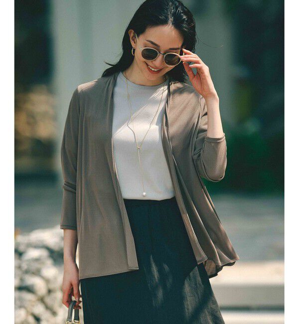 23区「【新色追加/UVケア/接触冷感】マルチ機能 シアー ショート カーディガン」|カーディガン|ﾀﾞｰｸﾌﾞ