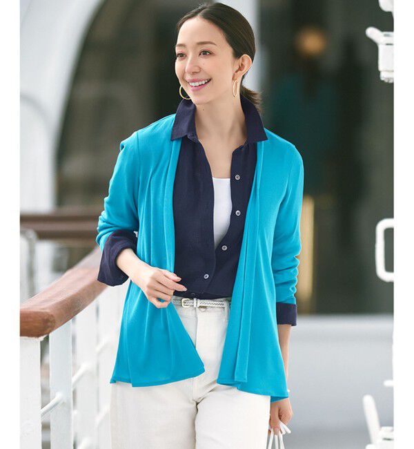 23区「【新色追加/UVケア/接触冷感】マルチ機能 シアー ショート カーディガン」|カーディガン|[WEB限定ｶﾗｰ]