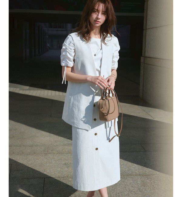 23区「【セットアップ対応】オックスストレッチ スカート」|スカート|