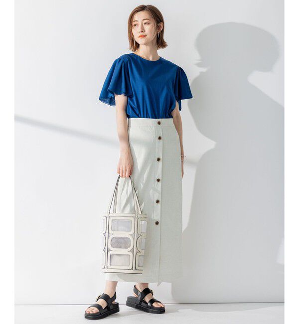 23区「【セットアップ対応】オックスストレッチ スカート」|スカート|