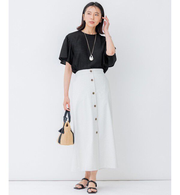23区「【セットアップ対応】オックスストレッチ スカート」|スカート|