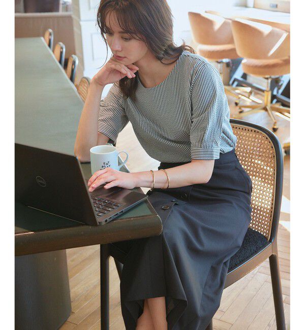 23区「【セットアップ対応】オックスストレッチ スカート」|スカート|