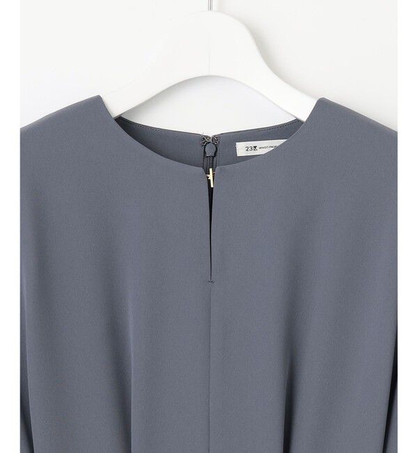 23区「【洗える】エフォートレスダブルクロス バルーンスリーブ ワンピース」|ワンピース|