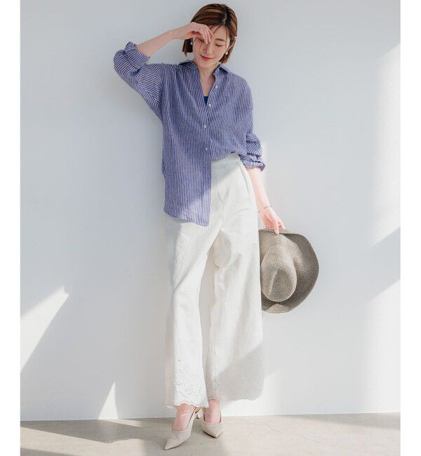 23区「【Oggi8月号掲載/洗える】LIBECO ベーシック シャツ」|シャツ・ブラウス|