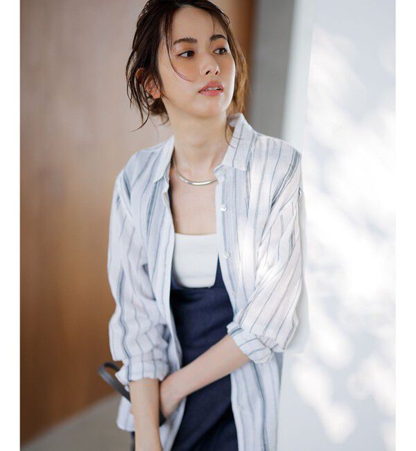 23区「【Oggi8月号掲載/洗える】LIBECO ベーシック シャツ」|シャツ・ブラウス|