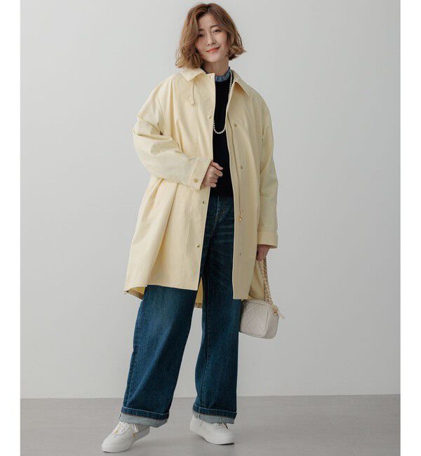 23区「【洗える】クリアコットンテリー ストライプフリル スウェット」|Tシャツ・カットソー|