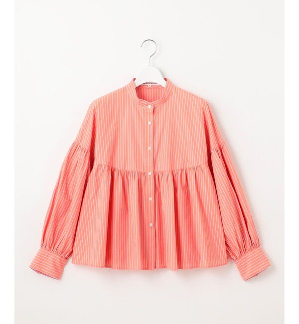 23区「【洗える】CANCLINI ギャザー フレア ブラウス」|シャツ・ブラウス|