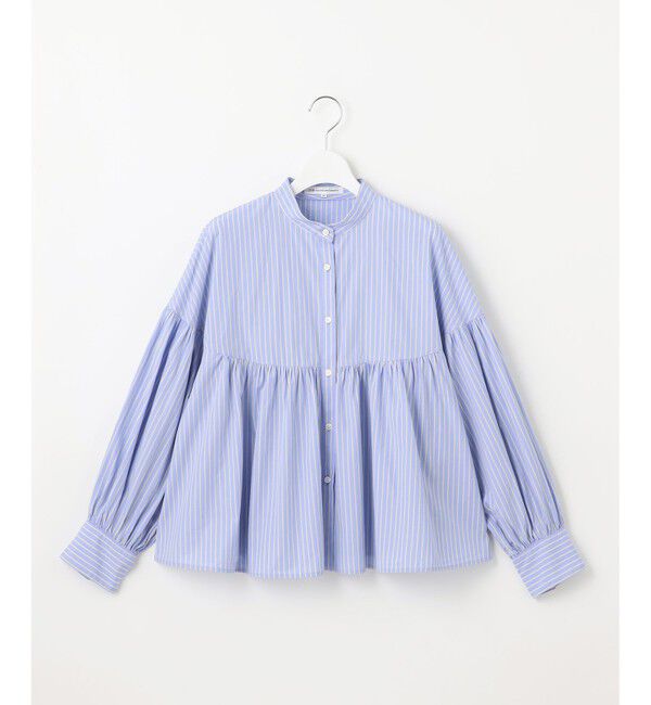 23区「【洗える】CANCLINI ギャザー フレア ブラウス」|シャツ・ブラウス|