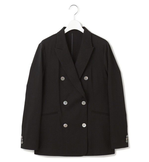 23区「【洗える】リネンレーヨンストレッチ ダブル ジャケット」|テーラードジャケット|