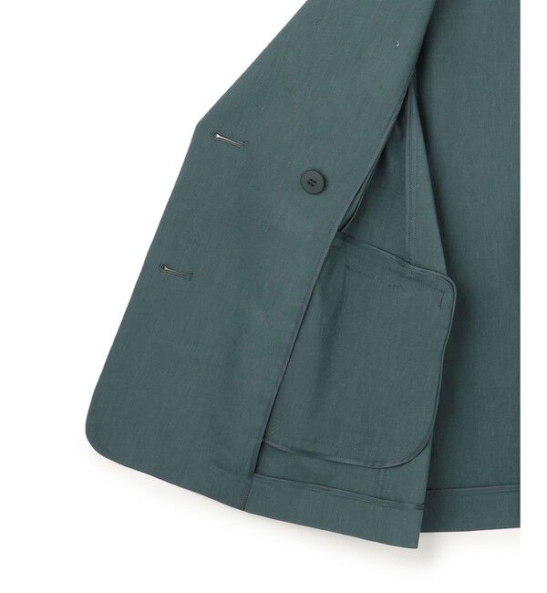 23区「【洗える】リネンレーヨンストレッチ ダブル ジャケット」|テーラードジャケット|