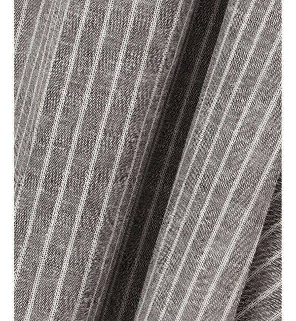 23区「【洗える】リネンコットンストライプ ギャザー スカート」|スカート|