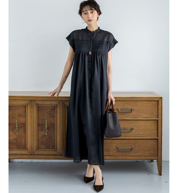 23区「【一部店舗限定/接触冷感/洗える】ラミータンブラー フレンチスリーブ ワンピース」|ワンピース|