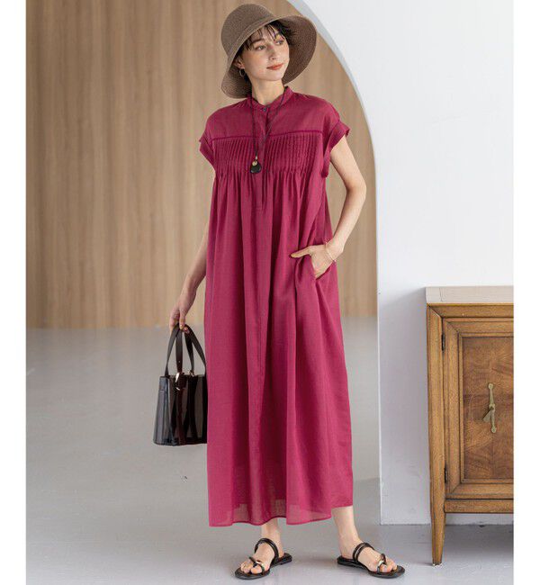 23区「【一部店舗限定/接触冷感/洗える】ラミータンブラー フレンチスリーブ ワンピース」|ワンピース|