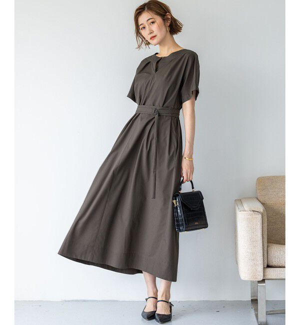 23区「【一部店舗限定/UVカット/洗える】タイプライター サック風 ワンピース」|ワンピース|