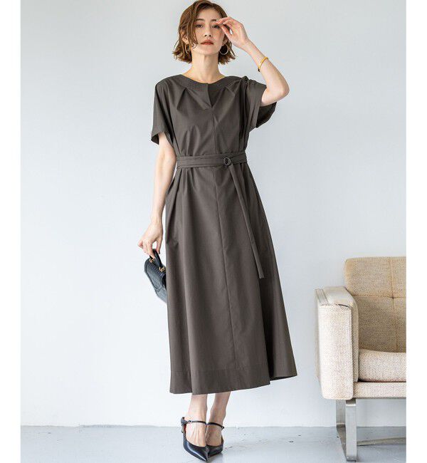 23区「【一部店舗限定/UVカット/洗える】タイプライター サック風 ワンピース」|ワンピース|