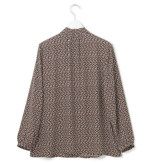 23区「【洗える】モダンジオメトリックプリント ブラウス」|シャツ・ブラウス|