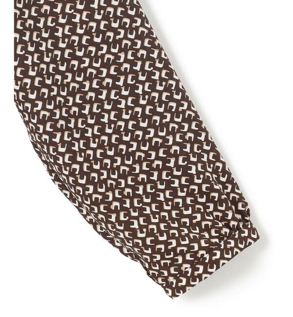 23区「【洗える】モダンジオメトリックプリント ブラウス」|シャツ・ブラウス|