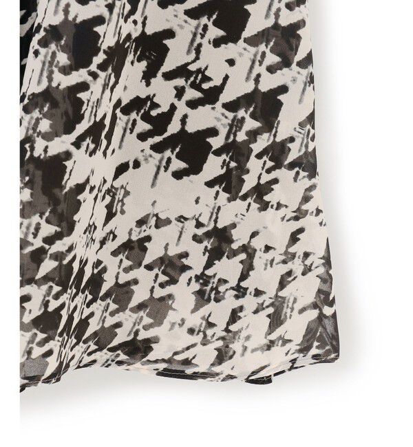 23区「【洗える】ハウンドトゥースアートプリント ギャザー スカート」|スカート|