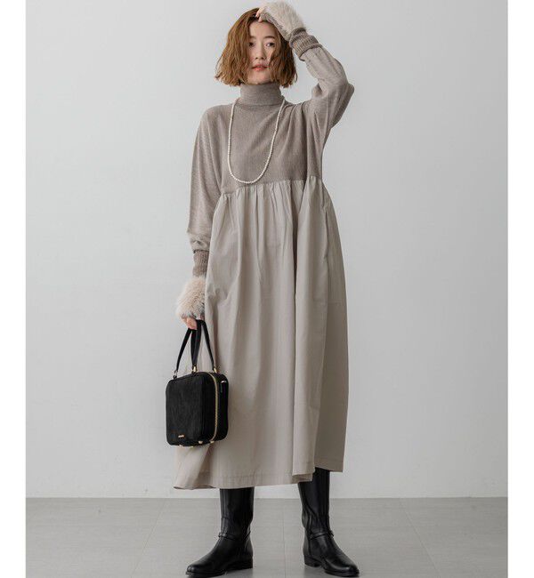 23区「【見上愛さん着用】フェイクファー ニット グローブ」|手袋|