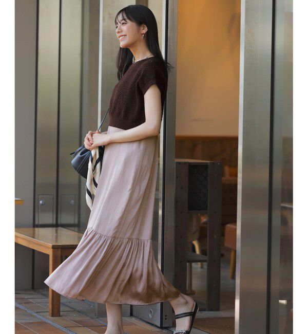 ANY SIS「【貴島明日香さんコラボ・3点セット】メッシュ ニット&times;キャミ ワンピース」|スーツ|