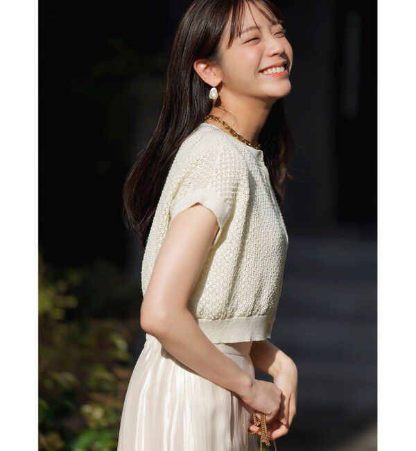 ANY SIS「【貴島明日香さんコラボ・3点セット】メッシュ ニット&times;キャミ ワンピース」|スーツ|