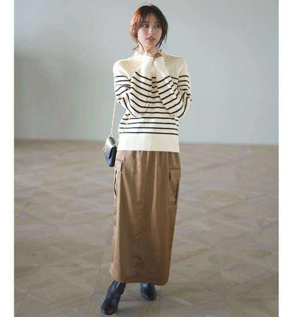 any SiS「【WEB・一部店舗限定】サテンカーゴ スカート」|スカート|