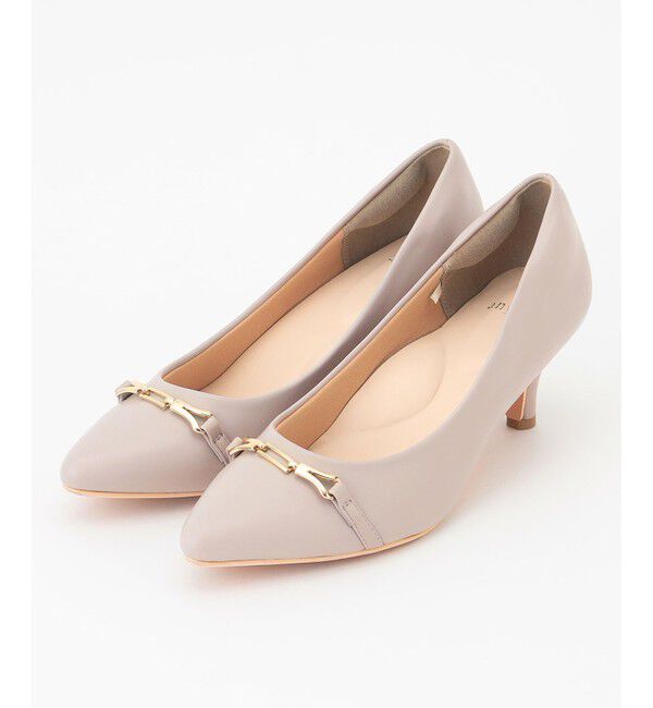 ANY SIS「【22.5～24.5cm】メタルビットレディライク パンプス」|パンプス|ライトグレー