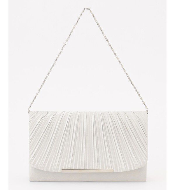 ANY SIS「【2WAY】ギャザープリーツパーティ バッグ」|クラッチバッグ|シルバー