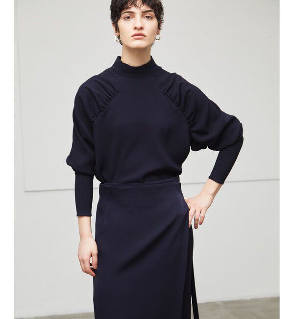 BEIGE,「【洗える】FLEUR / ギャザーブラウス」|シャツ・ブラウス|