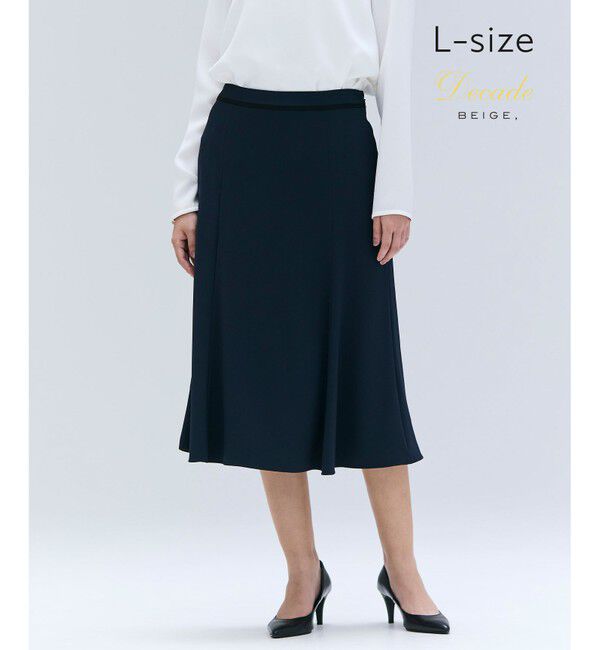 BEIGE,「【洗える・L-size】CINDY / フレアスカート」|スカート|Navy x Black