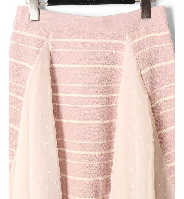 GRACE CONTINENTAL「ドットボーダーニットスカート」|スカート|