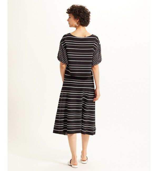 GRACE CONTINENTAL「ドットボーダーニットスカート」|スカート|