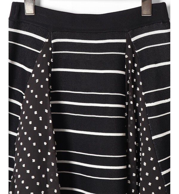 GRACE CONTINENTAL「ドットボーダーニットスカート」|スカート|