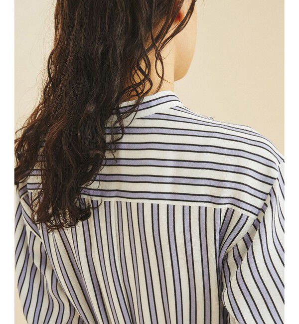  「リネンタッチストライプワンピース」|ワンピース|