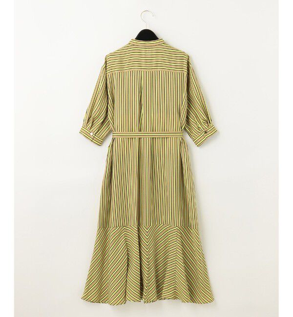  「リネンタッチストライプワンピース」|ワンピース|