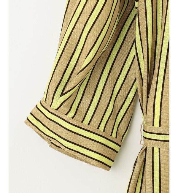  「リネンタッチストライプワンピース」|ワンピース|