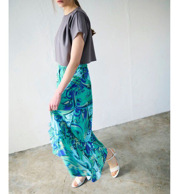 GRACE CONTINENTAL「ペイズリープリントギャザスカート」|スカート|