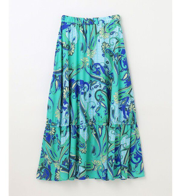 GRACE CONTINENTAL「ペイズリープリントギャザスカート」|スカート|