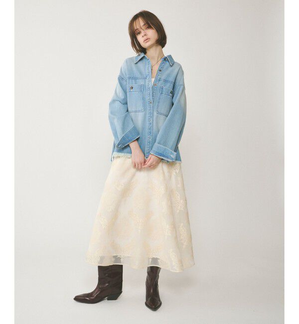 GRACE CONTINENTAL「オーナメントロングスカート」|スカート|