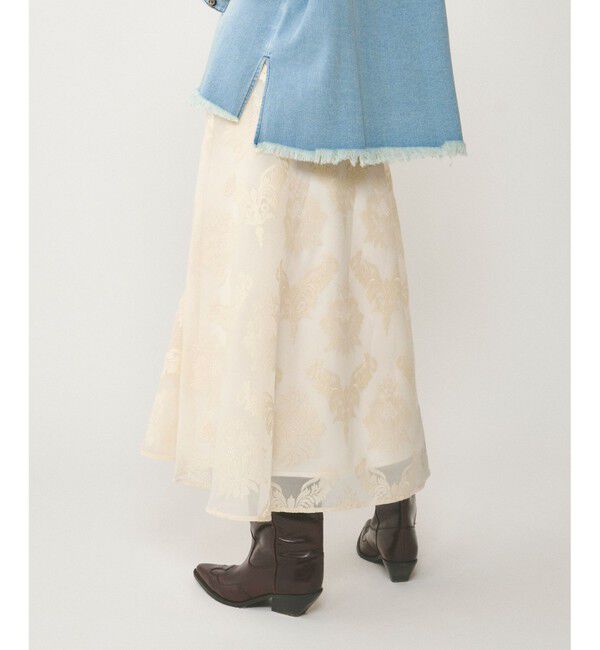 GRACE CONTINENTAL「オーナメントロングスカート」|スカート|