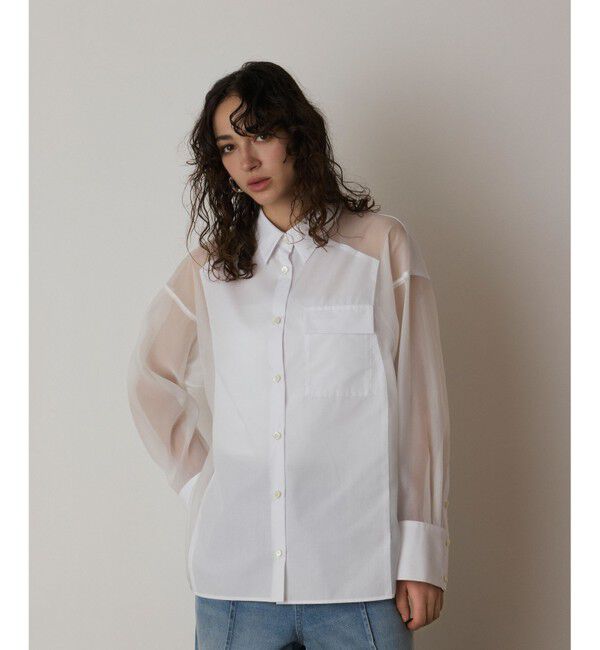  「シアーコンビオーバーシャツ」|シャツ・ブラウス|