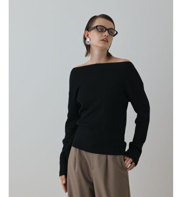 Diagram「ハイゲージウールニットトップ」|ニット・セーター|ブラック