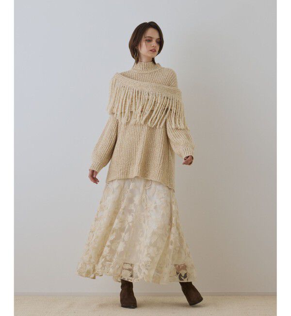 GRACE CONTINENTAL「エンブロイダリーフレアスカート」|スカート|