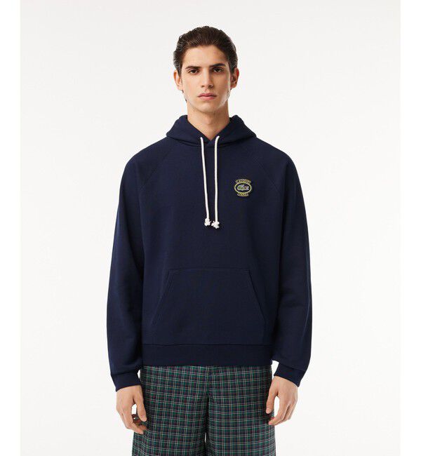 LACOSTE「オーガニックコットン 裏パイル オーバルエンブレムエッセンシャルフーディー」|パーカー|