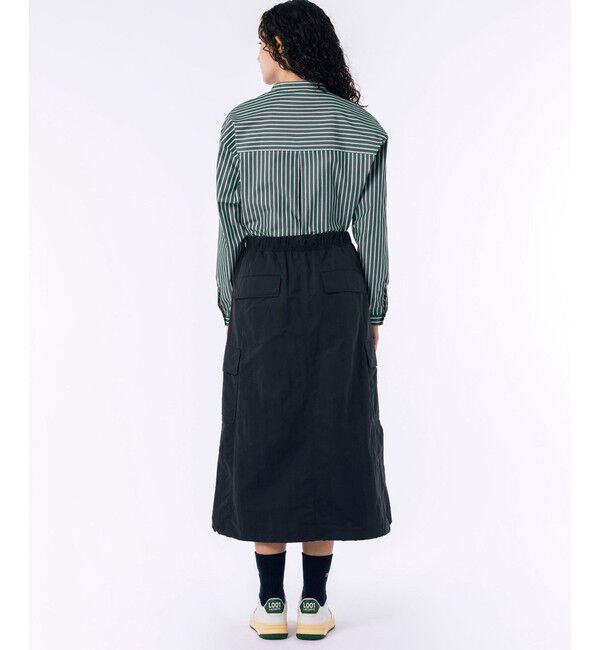 LACOSTE「微起毛素材 撥水ナイロンカーゴスカート」|スカート|